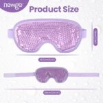 NEWGO Cooling Eye Mask Reusable Gel Eye Mask for Puffy Eyes, Ice Eye Mask Cold Eye Mask Frozen with Plush Backing for Headache, Migraine, Stress Relief - Purple - Image 6