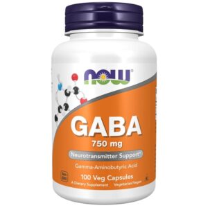 Now Foods Gaba 750mg 100 Veg Capsules - Image 1