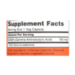 Now Foods Gaba 750mg 100 Veg Capsules - Image 7