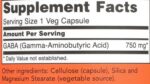 Now Foods Gaba 750mg 100 Veg Capsules - Image 6