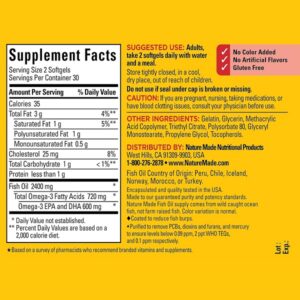 Nature Made Burp-Less Fish Oil 1200 mg, 60 Softgels, Fish Oil Omega 3 Supplement For Heart Health - Image 5