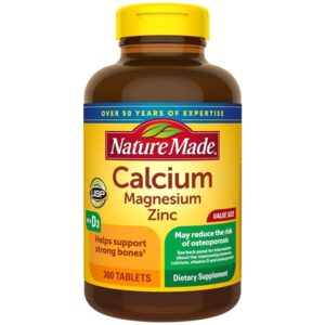 Nature Made Calcium Magnesium Zinc Tablets with Vitamin D, 300 Count - Image 1