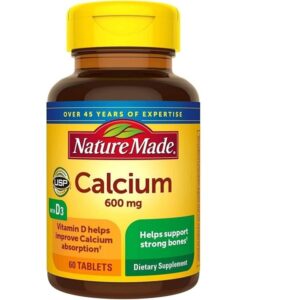 Nature Made Calcium with Vitamin D3 600mg, 60 Tablets - Image 1
