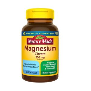 Nature Made Magnesium Citrate Softgels, 250mg, 60 Count - Image 1