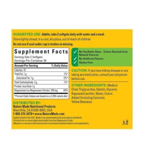 Nature Made Magnesium Citrate Softgels, 250mg, 60 Count - Image 3