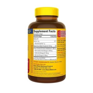 Nature Made Organic Flaxseed Oil 1400 Mg Omega 3 - 6 - 9 100 Liquid Softgels - Image 7