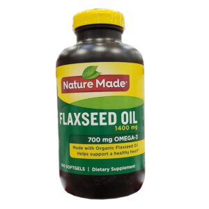 Nature Made Organic Flaxseed Oil 1,400 mg - Omega-3-6-9 for Heart Health - 100 Softgels - Image 1