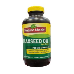 Nature Made Organic Flaxseed Oil 1,400 mg - Omega-3-6-9 for Heart Health - 100 Softgels - Image 1