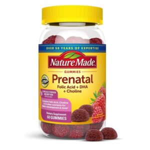 Nature Made Prenatal Gummies with DHA and Folic Acid, Prenatal Vitamin and Mineral Supplement for Daily Nutritional Support, 60 Gummies, 30 Day Supply - Image 1