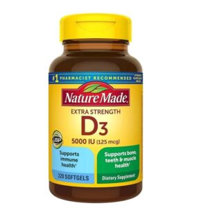 Nature Made Vitamin D-3 5000IU 220 Count Softgels - Image 2