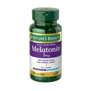 Nature's Bounty Dual Spectrum Bi-Layer Melatonin 5 mg Tablets - 60 Count - Image 1