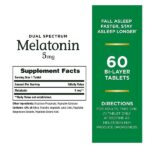 Nature's Bounty Dual Spectrum Bi-Layer Melatonin 5 mg Tablets - 60 Count - Image 2