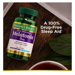Nature's Bounty Dual Spectrum Bi-Layer Melatonin 5 mg Tablets - 60 Count - Image 4