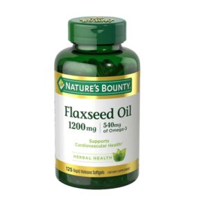 Nature's Bounty Flaxseed Oil 1200 mg - 125 Capsules - Image 1