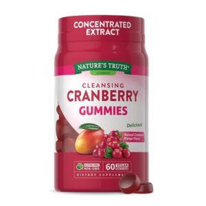 Nature's Truth Cranberry Gummies | 60 Count | Vegan, Non-GMO & Gluten Free Supplement | Supports Urinary Tract Health | Cranberry Mango Flavor - Image 1
