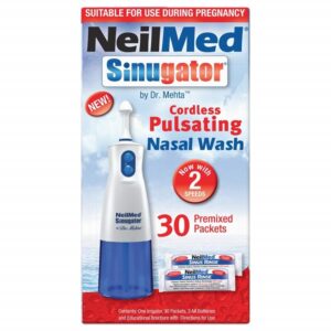 NeilMed Sinugator Cordless Pulsating Nasal Wash with 30 Premixed Packets - Image 3