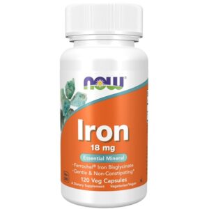 Now Foods, Iron, 18 mg, 120 Vcaps - Image 1