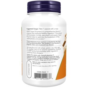Now Foods Super Enzymes Support Healthy Digestions Tablets - 90 Count - Image 3