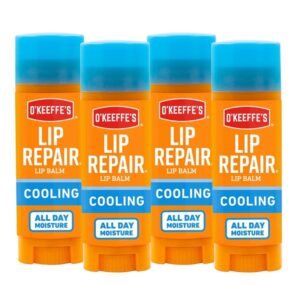 O'Keeffe's Cooling Relief Lip Repair Lip Balm for Dry, Cracked Lips, Stick, (Pack of 4) - Image 1