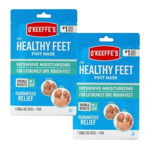 O'Keeffe's Healthy Feet Intensive Moisturizing Foot Mask, One Pair Single-Use Socks, (Pack of 2) - Image 1
