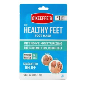 O'Keeffe's Healthy Feet Intensive Moisturizing Foot Mask, One Pair Single-Use Socks, (Pack of 2) - Image 2