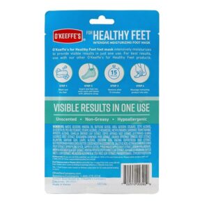 O'Keeffe's Healthy Feet Intensive Moisturizing Foot Mask, One Pair Single-Use Socks, (Pack of 2) - Image 3