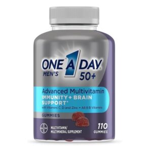 One A Day Men’s 50+ Gummies, Advanced Multivitamin For Men with Brain Support and Immunity Support, Vitamins For Men with Super 8 B Vitamin Complex, 110 Count - Image 1