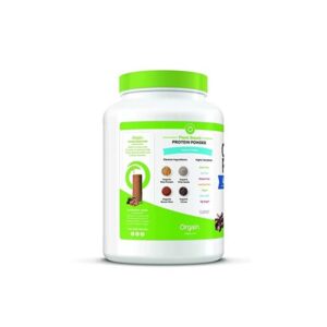 Orgain Organic Plant Based Protein Powder, Creamy Chocolate Fudge, 2.74 Pound - Image 3