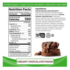 Orgain - Organic Protein Plant-Based Powder Creamy Chocolate Fudge - Image 2
