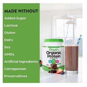 Orgain - Organic Protein Plant-Based Powder Creamy Chocolate Fudge - Image 4