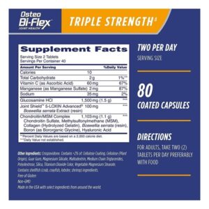 Osteo Bi-Flex Advanced Triple Strength, 80 Coated Caplets - Image 2