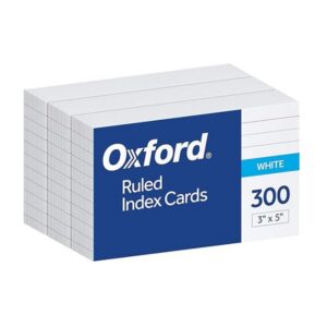 Oxford 3 X 5 Inches Ruled Index Card, 300 Count, White (10013) - Image 1
