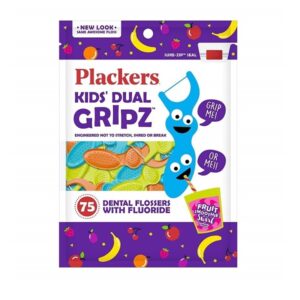 Plackers Kids Dental Floss Picks, 75 Count - Image 1
