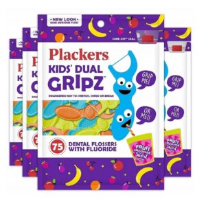 Plackers Kids Flossers, 75 Count (Pack of 4) - Image 1
