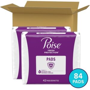 Poise Incontinence pads, Maximum Absorbency, Long, 42 Count (Pack of 2) - Image 2