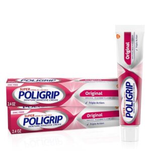 Super Poli-Grip Super Denture Adhesive Cream - 2.4 Oz (68 G) Twin Pack - Image 1