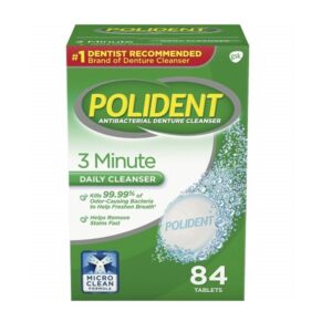 Polident 3 Minute Triple Mint Freshness Antibacterial Denture Cleanser Tablets - 84 CT - Image 1