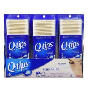 Q Tips Cotton Swabs 3 Packs Of 625 Count Q Tips Total 1875 Q Tips Cotton Swabs Cos 10 - Image 1