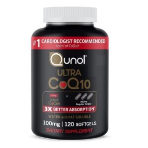 Qunol Ultra CoQ10, 300% Better Absorption, Patented Water and Fat Soluble - Image 1