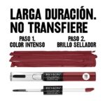 Revlon Colorstay Overtime Glossy Finish Dual Ended Long Wearing Liquid Lipstick with Clear Lip Gloss, with Vitamin E - Plum / Berry, Ultimate Wine (140), 0.07 oz - Image 3