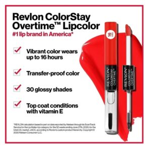 Revlon Colorstay Overtime Glossy Finish Lip Color (480 Unending Red) - Image 3