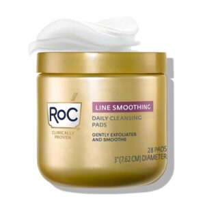 RoC Daily Resurfacing Disks, Hypoallergenic Exfoliating Makeup Removing Pads, 28 Count (packaging may vary) - Image 1
