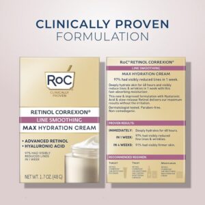 RoC Retinol Correxion Max Daily Hydration Anti-Aging Crme for 24-Hour Deep Hydration, Advanced Anti-Wrinkle Moisturizer Made with Retinol & Hyaluronic Acid, 1.7 oz - Image 7