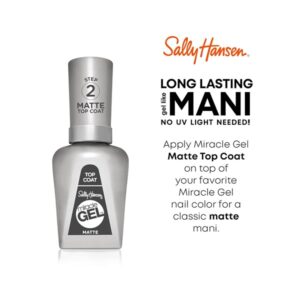 Sally Hansen Miracle Gel, Matte Top Coat, 0.5 Fluid Ounce - Image 5