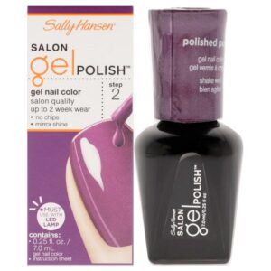 Sally Hansen Salon Gel Nail Polish, Polished Purple, 0.25 Fl Oz (Pack of 1) - Image 1