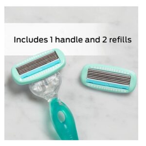 Schick Hydro Silk Sensitive Skin Razor for Women with 2 Moisturizing Razor Blade Refills - Image 5