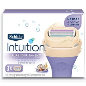 Schick Intuition Pure Nourishment Coconut Razor Refill Cartridges, 3 count - Image 1
