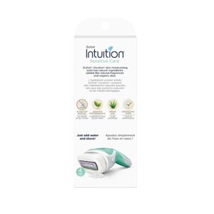 Schick Intuition Sensitive Care Razor For Women With 2 Moisturizing Razor Blade Refills With Natural Aloe - Image 2