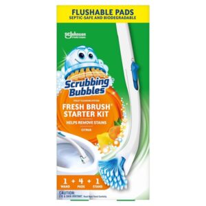 Scrubbing Bubbles Fresh Brush Toilet Cleaning System Starter Kit with 4 Refills - Image 8