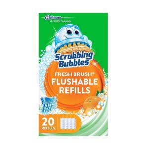Scrubbing Bubbles Fresh Brush Toilet Cleaning System with Flushable Refill, 20 ct - Image 1